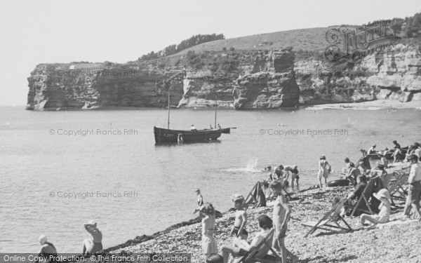 Photo of Ladram Bay, The Beach c.1950