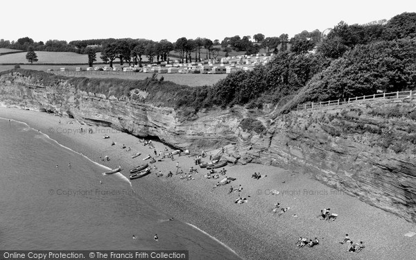 Photo of Ladram Bay, The Beach c.1958