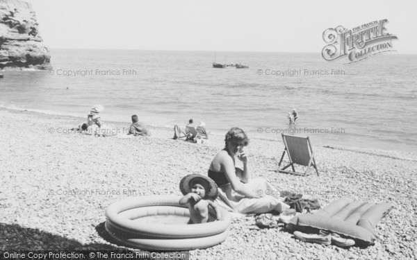 Photo of Ladram Bay, The Beach c.1960