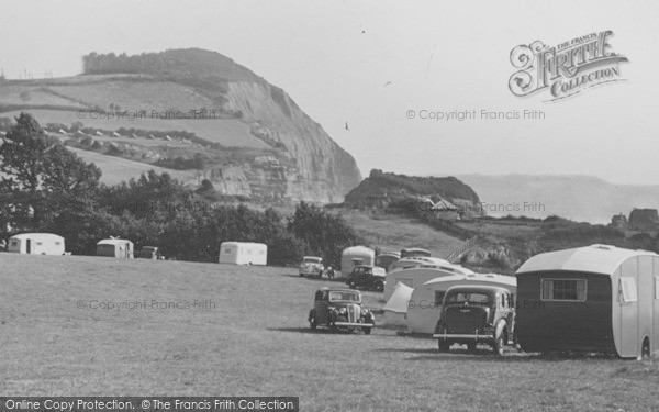 Photo of Ladram Bay, The Camping Field c.1955