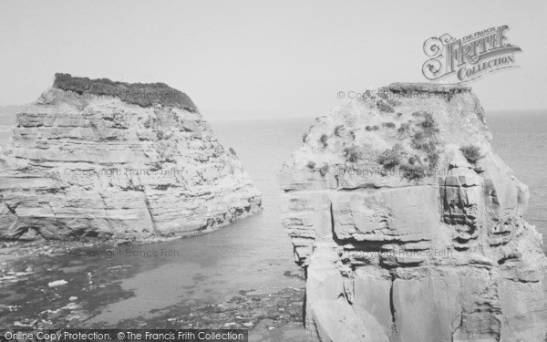 Photo of Ladram Bay, The Cliffs c.1960