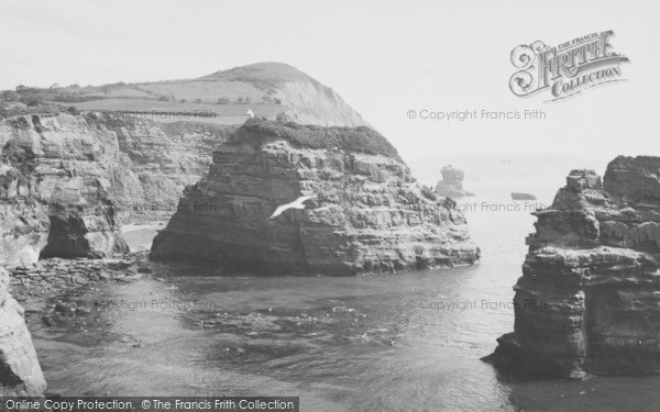 Photo of Ladram Bay, The Cliffs c.1960