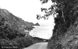 Lamorna Cove, Road To The Cove c.1960, Lamorna