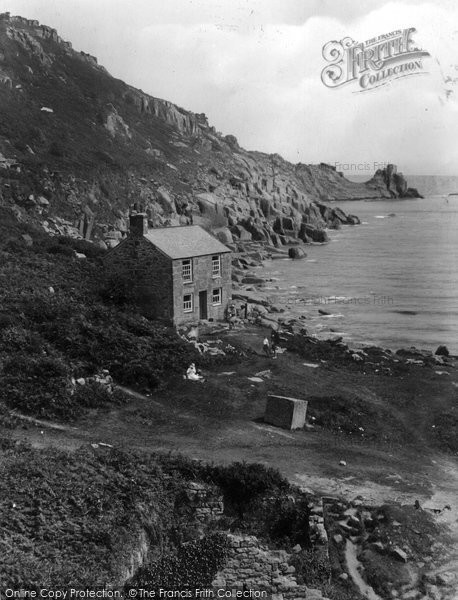 Photo of Lamorna Cove, Showing Carn Dhue Point 1927