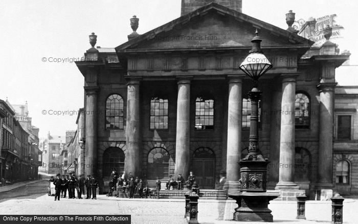 Photo of Lancaster, People On The Town Hall Steps 1886