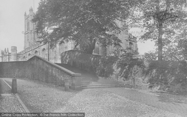Photo of Lancaster, The Priory Church Steps 1927