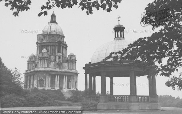 Photo of Lancaster, Williamson Park, Memorial And Bandstand c.1955