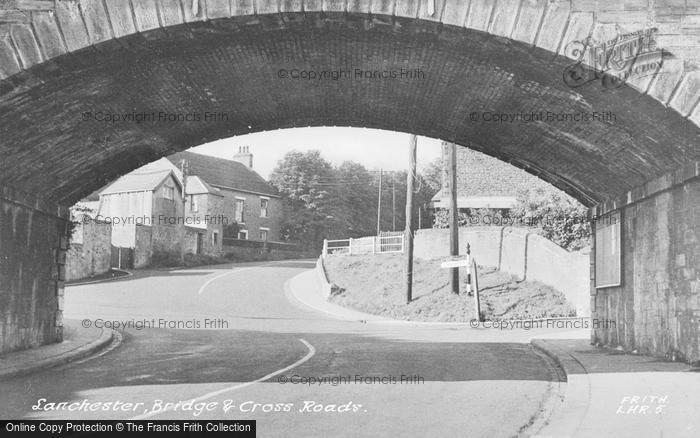 Photo of Lanchester, The Bridge And Cross Roads c.1955