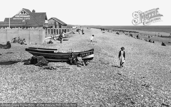 Photo of Lancing, The Beach c.1955