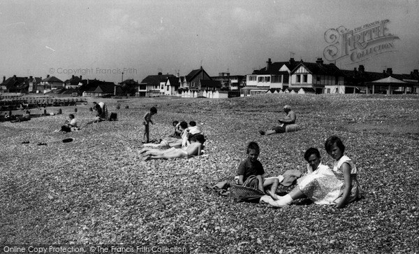 Photo of Lancing, The Beach c.1960