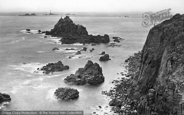 Photo of Land's End, and Armed Knight Rocks 1890