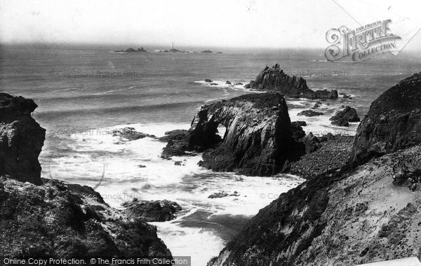 Photo of Land's End, Armed Knight Rocks And Enys Dodman 1893