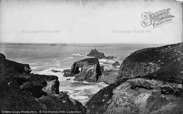 Photo of Land's End, Armed Knights And Enys Dodnan c.1875