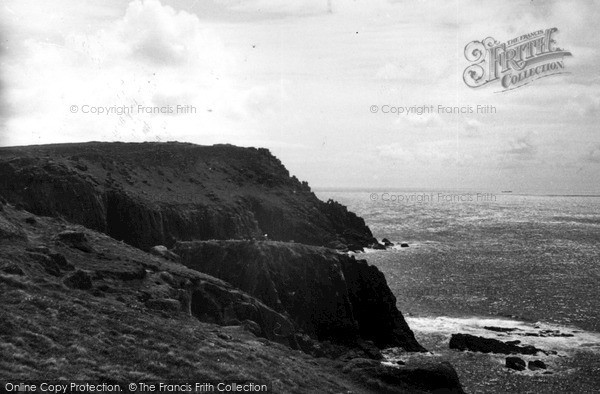 Photo of Land's End, Coastline South From Hotel c.1955