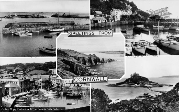 Photo of Land's End, Composite, Greetings From Cornwall c.1955