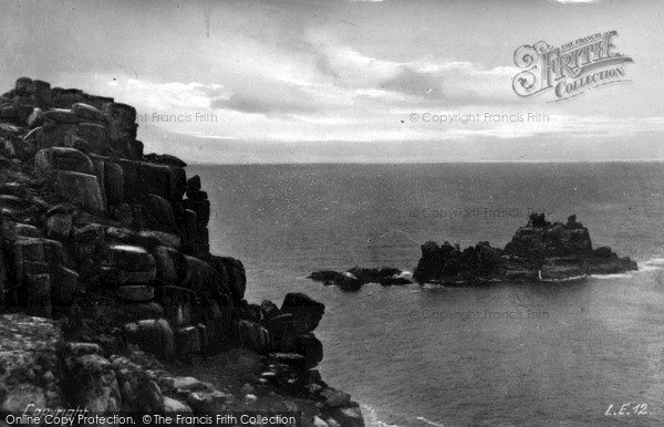 Photo of Land's End, Dr Johnson And The Armed Knights c.1955