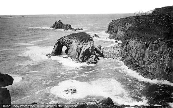 Photo of Land's End, Enys Dodman And Longships Lighthouse 1890