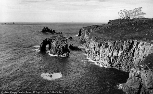 Photo of Land's End, Enys Dodman, Armed Knight And Longships c.1955