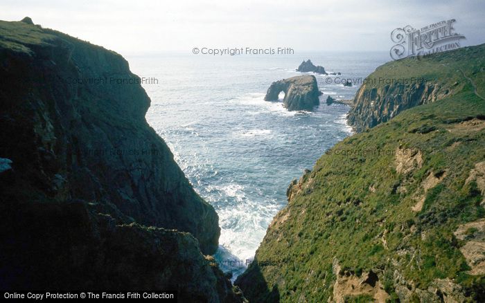 Photo of Land's End, Enys Dodman, Armed Knight And Longships Lighthouse 1976