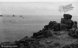 Longships From The Last Rocks In England c.1955, Land's End