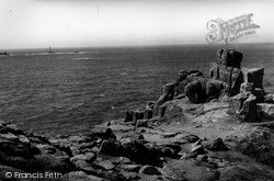 Longships Lighthouse And Land's End Point c.1955, Land's End
