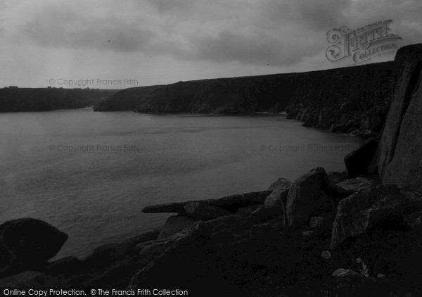 Photo of Land's End, Porthcurno Bay c.1955