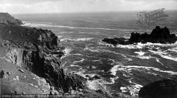 Photo of Land's End, The Armed Knights And Coast c.1955