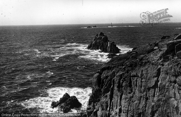 Photo of Land's End, The Armed Knights And Longship Lighthouse c.1955