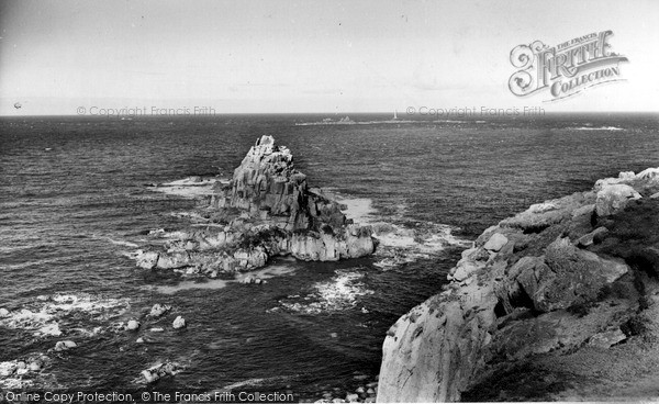 Photo of Land's End, The Armed Knights And Longship Lighthouse c.1955