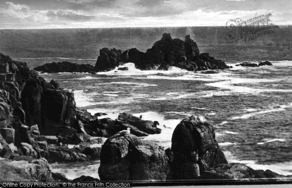 Photo of Land's End, The Armed Knights From Wesley Rock c.1955