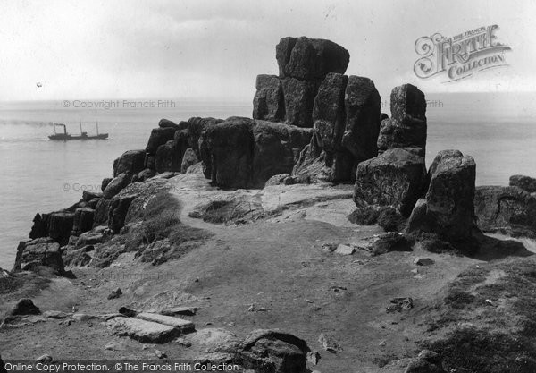 Photo of Land's End, Wesley's Stone 1928