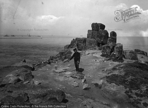 Photo of Land's End, Wesley's Stone 1928