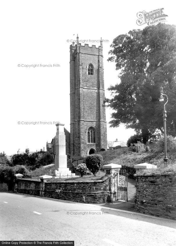 Landrake, St Michael's Church and War Memorial c1960
