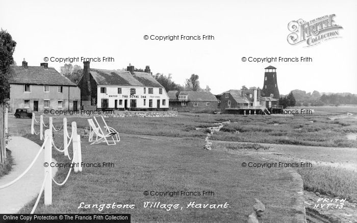 Photo of Langstone, Village c.1955