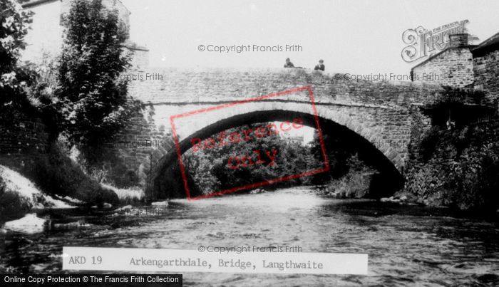 Photo of Langthwaite, The Bridge c.1960