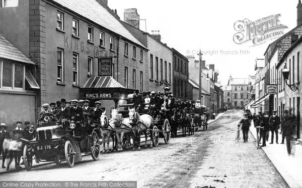 Photo of Larne, Excursion Parties, King's Arms Hotel c.1905