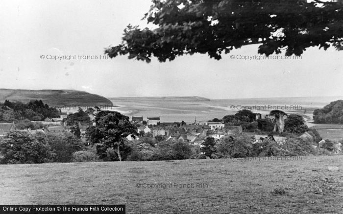 Photo of Laugharne, From Eynons Down c.1950