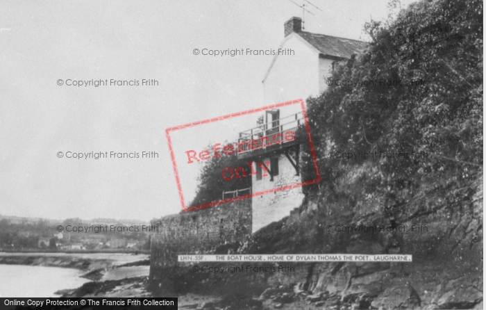 Photo of Laugharne, The Boathouse, Home Of Dylan Thomas c.1955