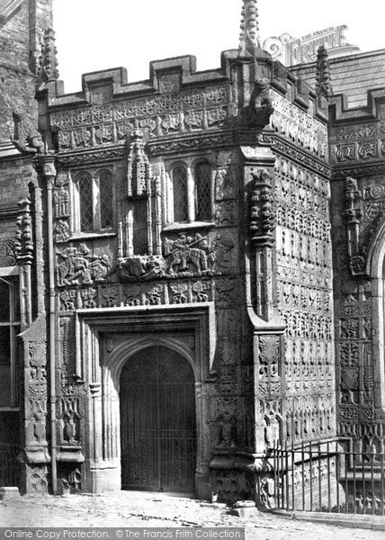 Launceston, Church Porch c1875 Photo of Launceston, Church Porch c.1875