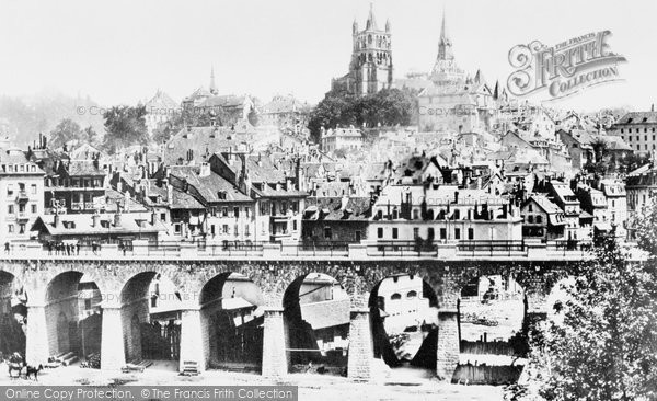 Photo of Lausanne, Grand Pont c.1874