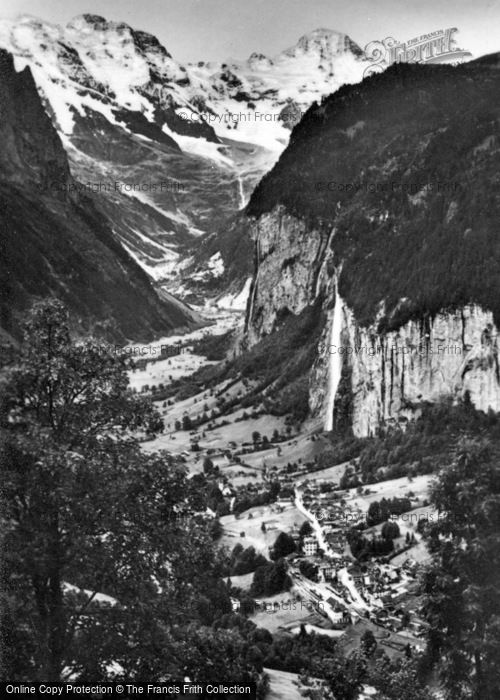 Photo of Lauterbrunnen, And Breithorn c.1930