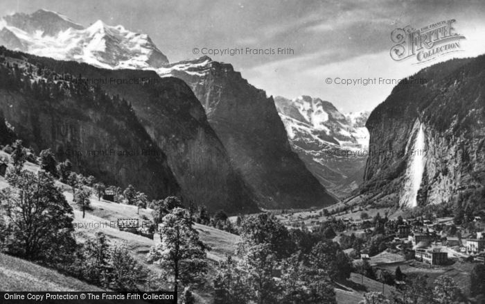 Photo of Lauterbrunnen, Jungfrau And Stubbach c.1930