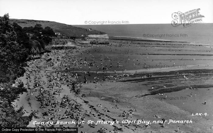 Photo of Lavernock, Sandy Beach At St Mary's Well Bay c.1955