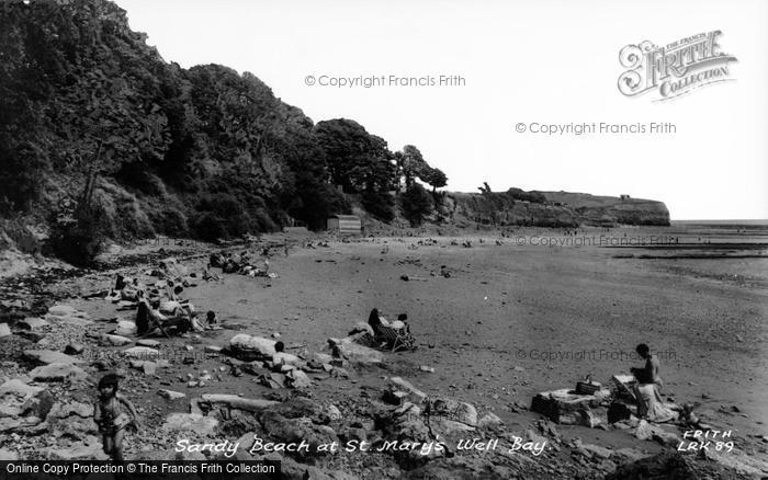 Photo of Lavernock, Sandy Beach At St Mary's Well Bay c.1965