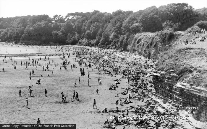 Photo of Lavernock, St Mary's Well Bay c.1955