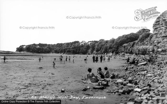 Photo of Lavernock, St Mary's Well Bay c.1965