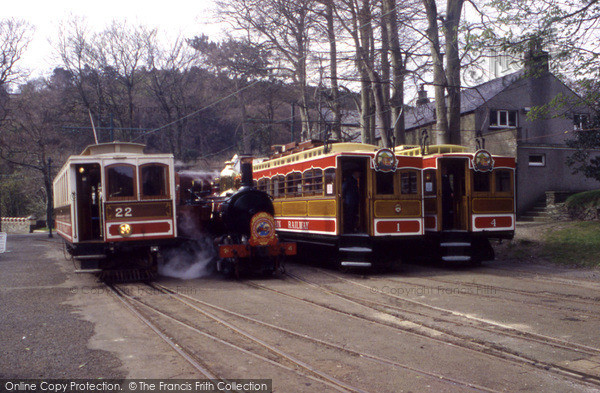 Photo of Laxey, Steam On Electric At The Station 1995