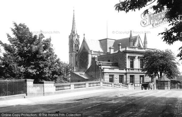 Photo of Leamington Spa, All Saints Church From Victoria Bridge 1892