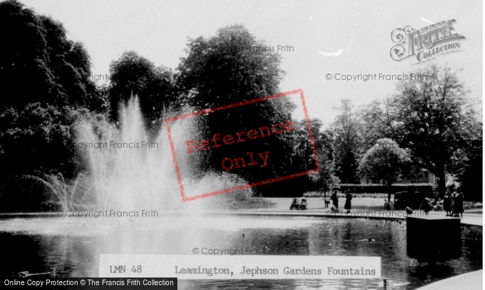 Photo of Leamington Spa, Jephson Gardens Fountains c.1955