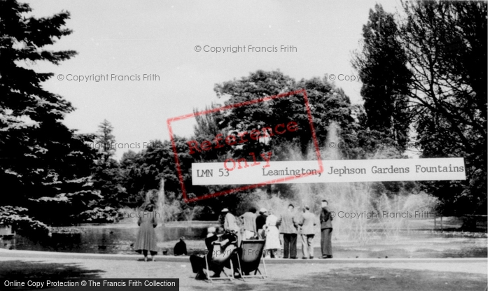 Photo of Leamington Spa, Jephson Gardens Fountains c.1955